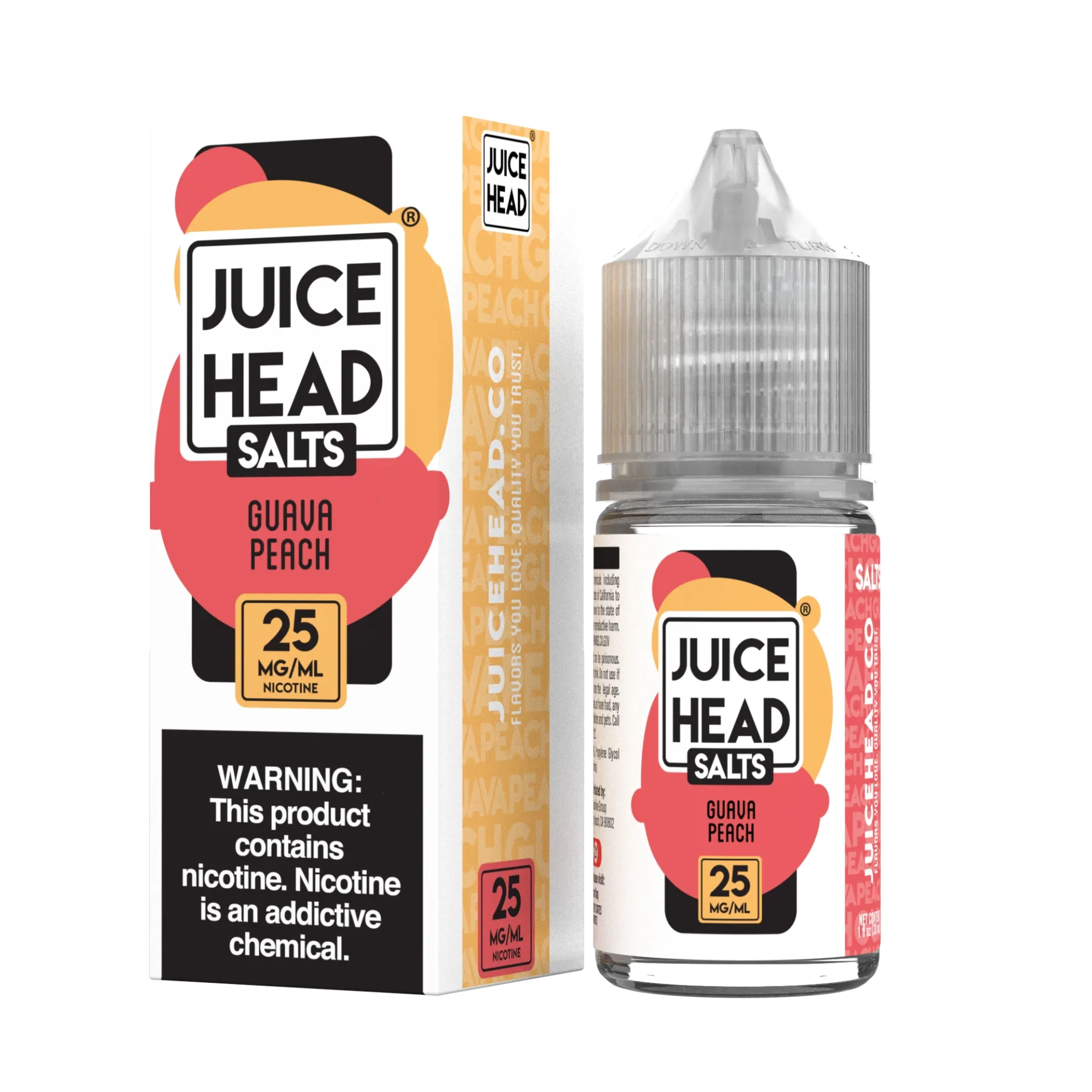 JHSaltsGP25ML.1018 Guava Peach Juice Head Salts 30ml