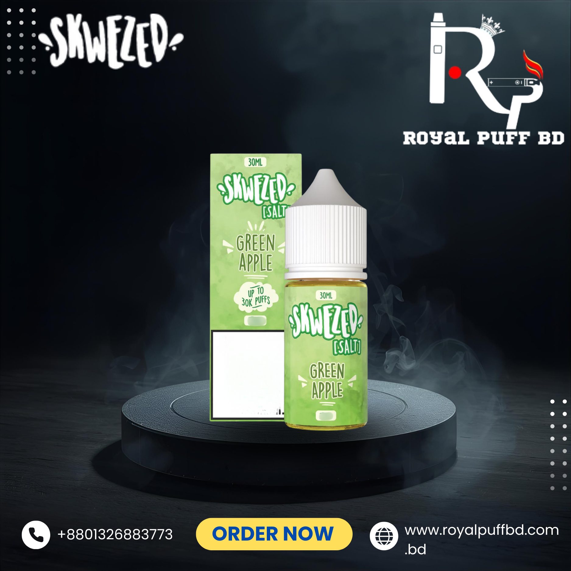 web site product pic (15) Green Apple Skwezed Saltnic 30ml